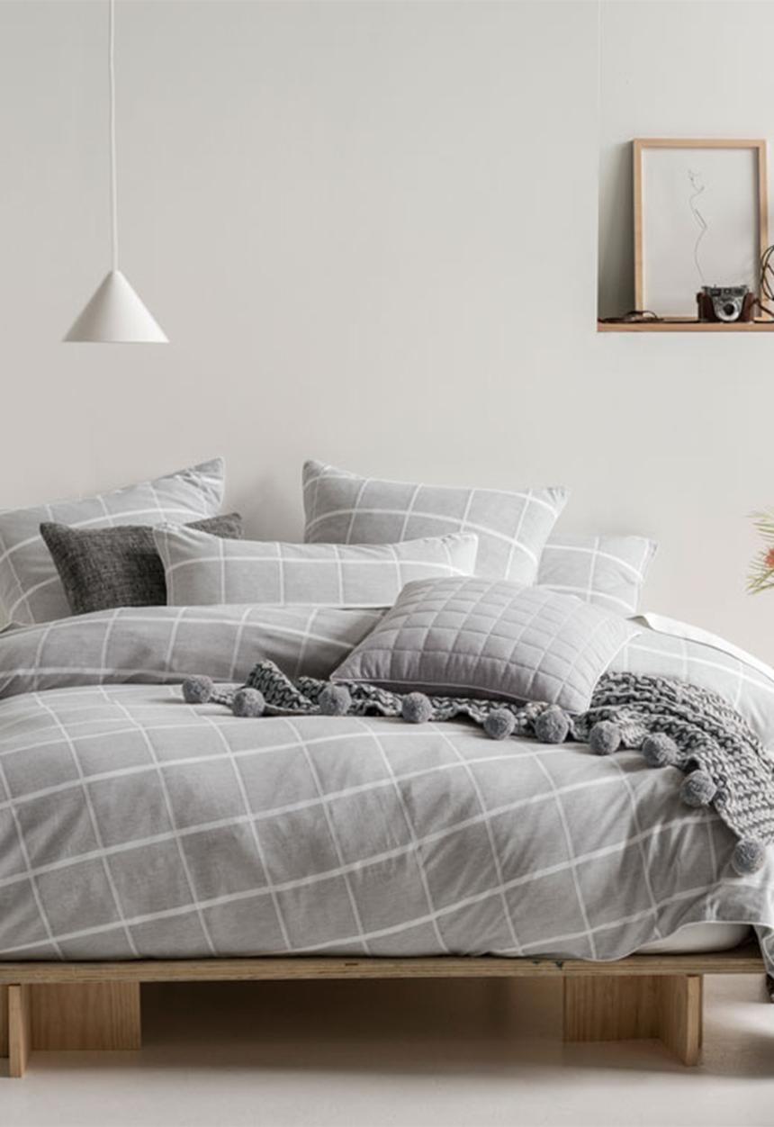 Linen House - Leonard duvet cover set - grey