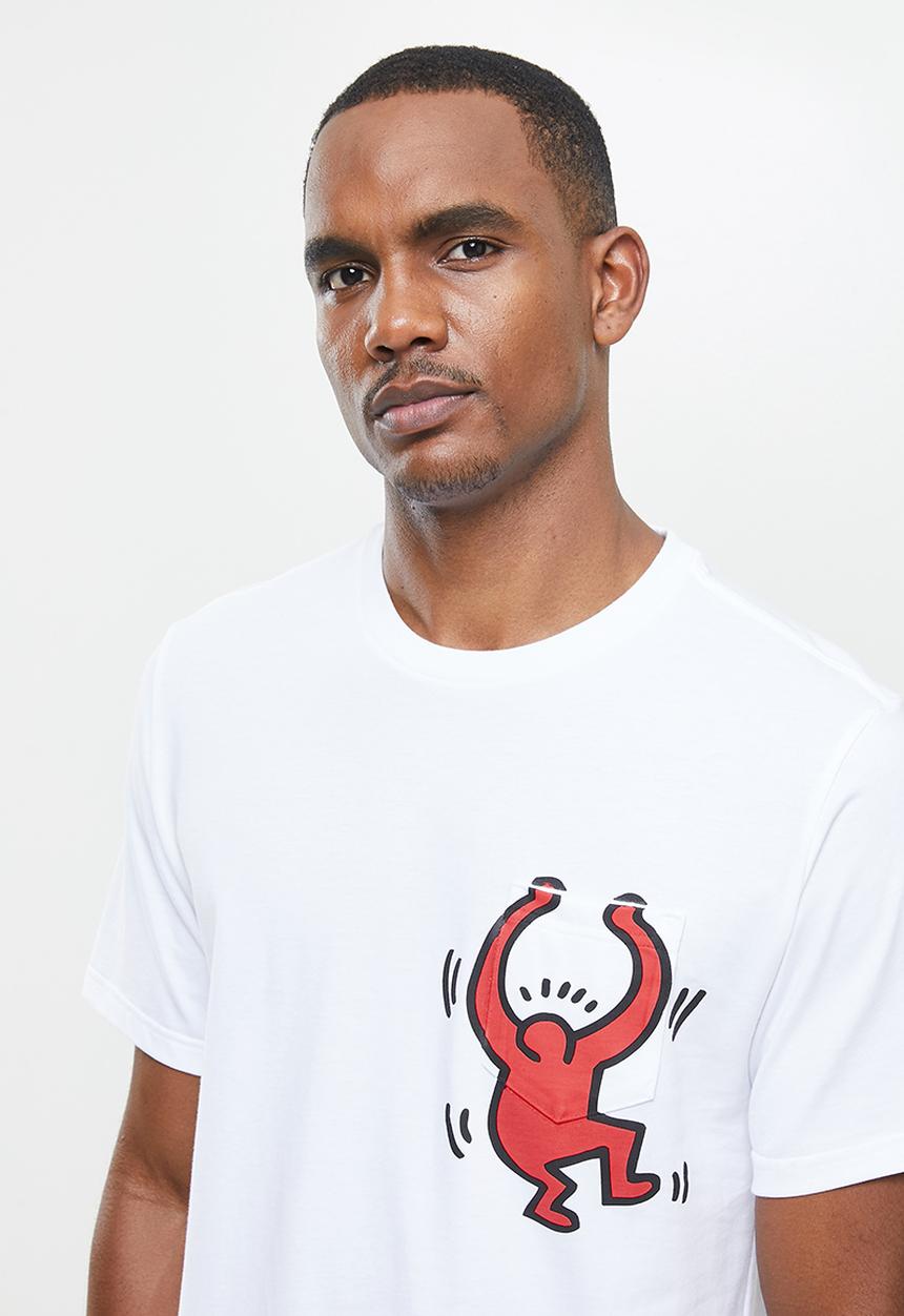 Converse - Haring graphic pocket tee - white