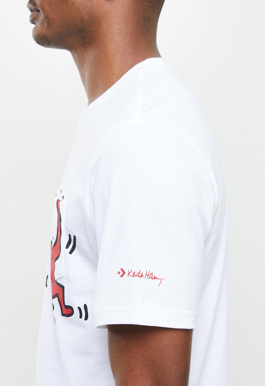 Converse - Haring graphic pocket tee - white