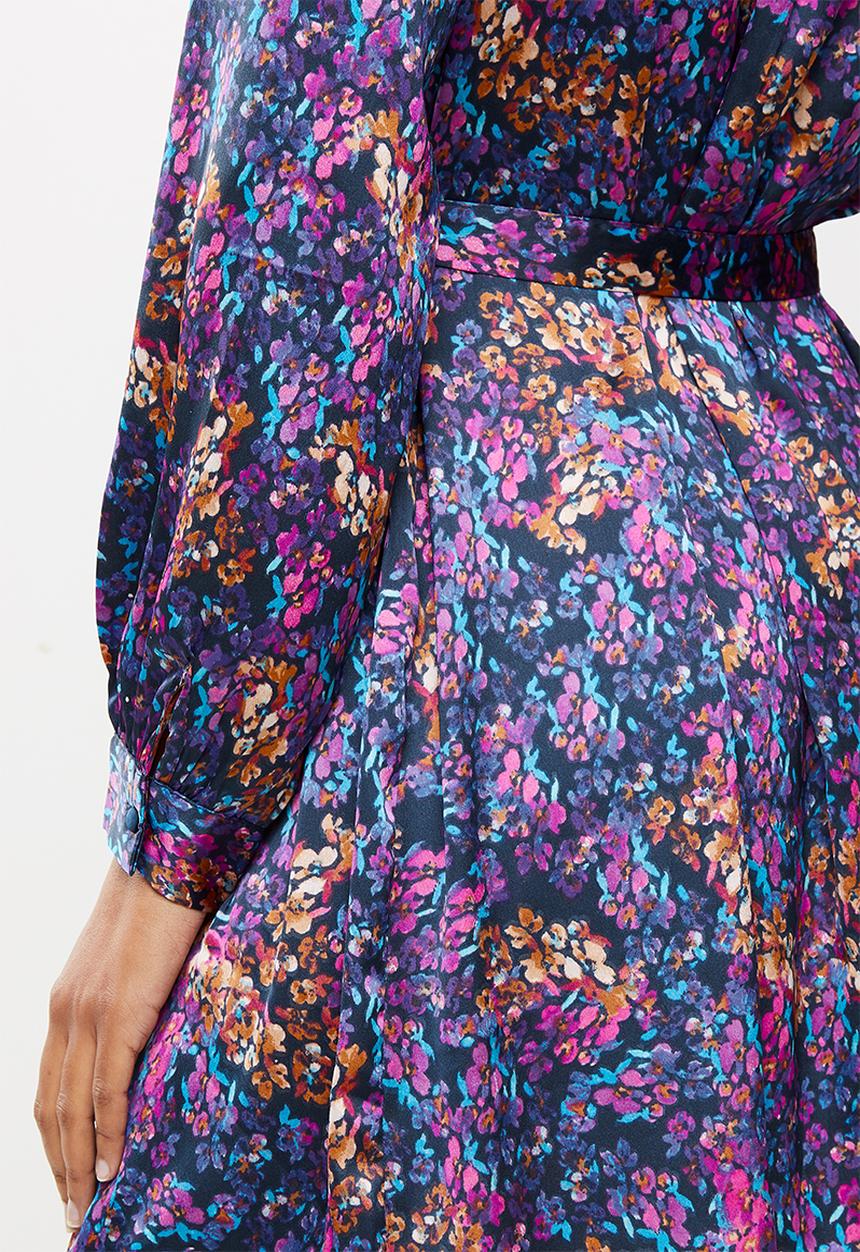 Vero Moda - Amber long sleeve high-neck dress - multi