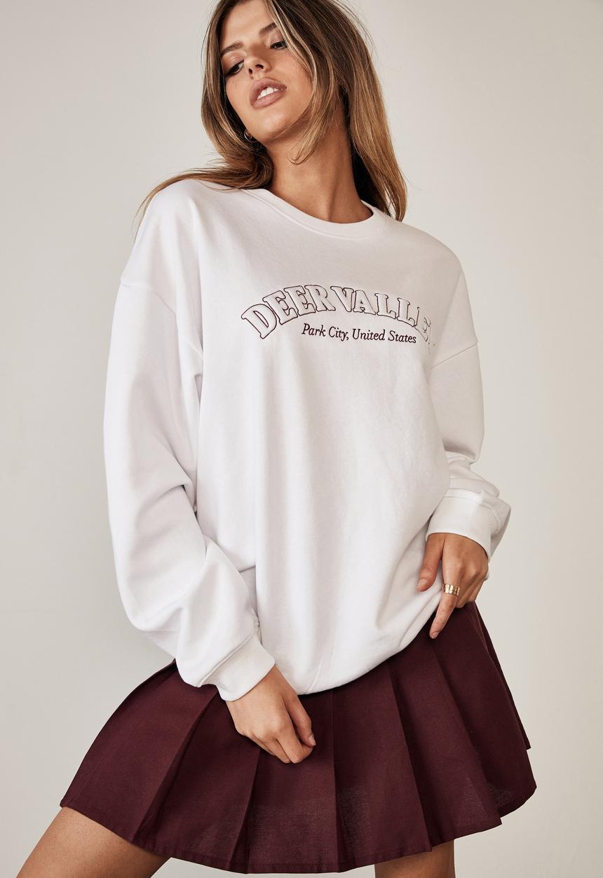 Factorie - Os graphic crew - white/deer valley