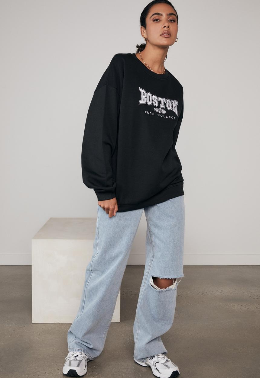 Factorie - Os graphic crew - black/boston tech