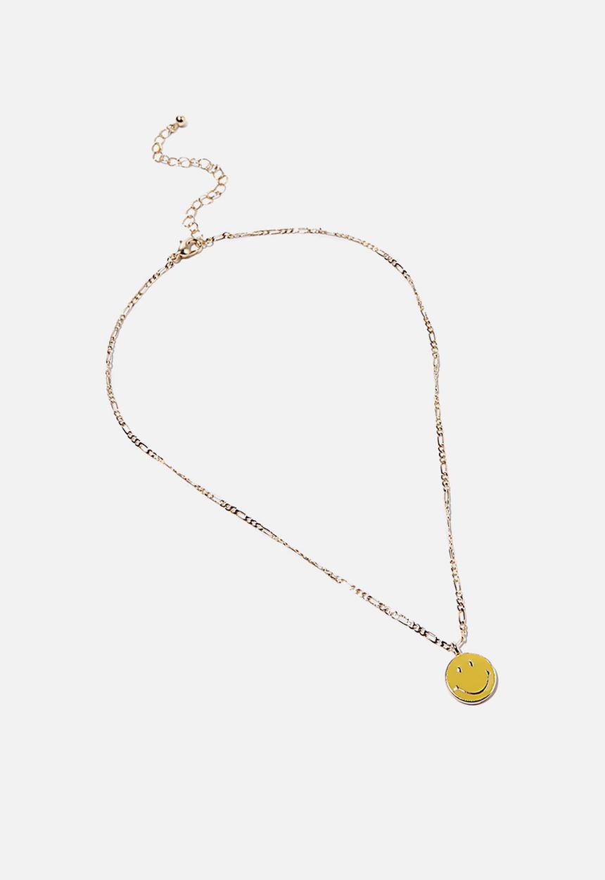 Rubi - Brighter days pendant necklace - lcn smiley yellow