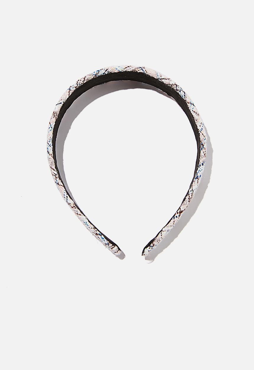 Rubi - Alice band - pink ecru tweed