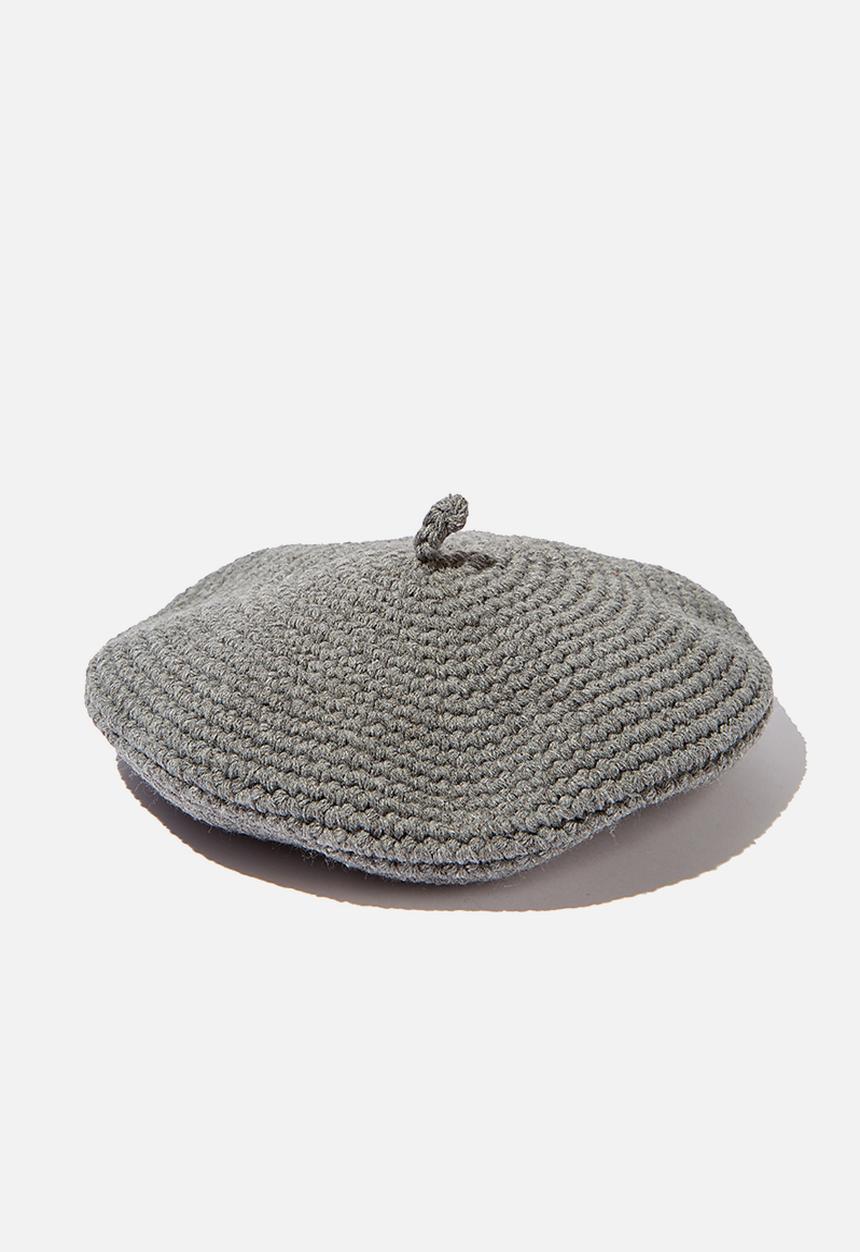 Rubi - Camille crochet beret - grey marle