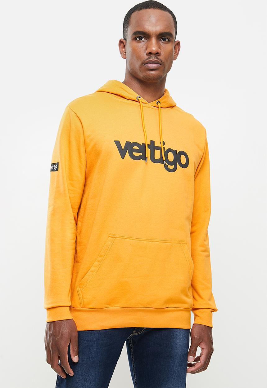 Vertigo - Mens Vertigo sweater pullover hoodie - yellow 