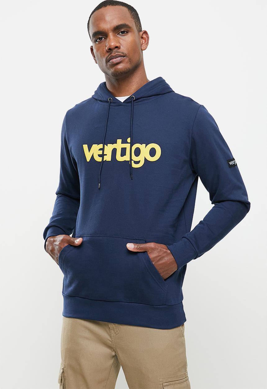 Vertigo - Mens Vertigo sweater pullover hoodie - navy