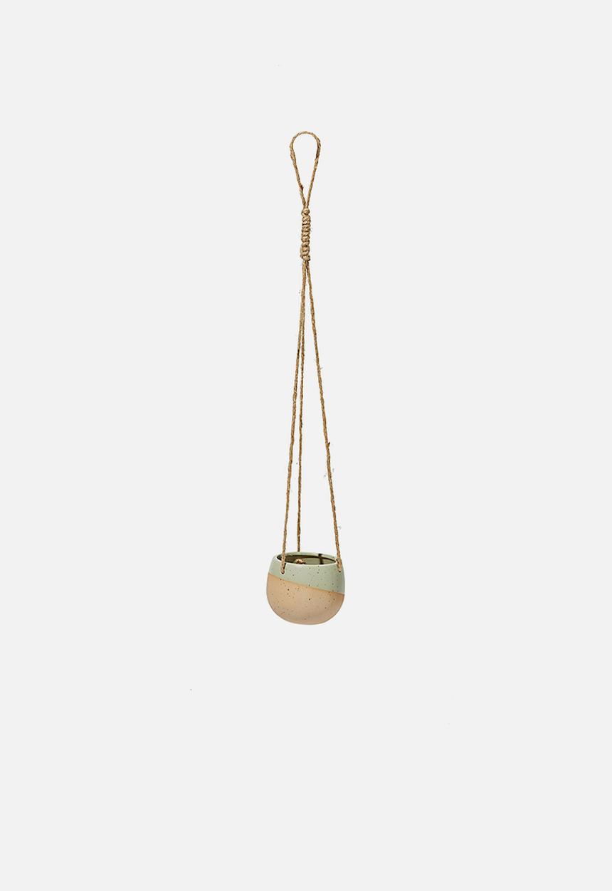 Rubi - Sml hanging planter pot-mint
