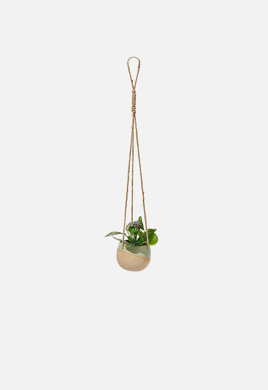 Rubi - Sml hanging planter pot-mint