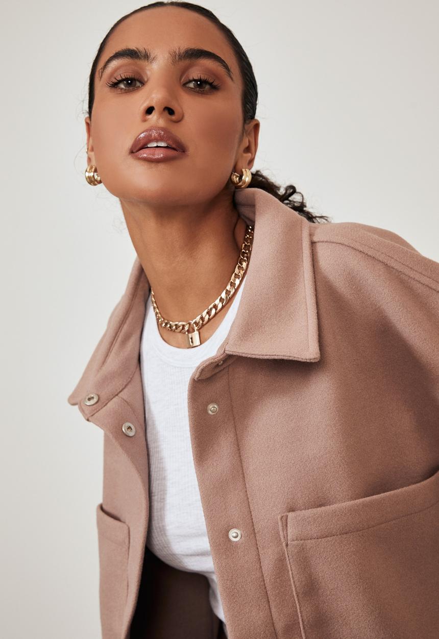 Factorie - Boxy shacket - dirty blush