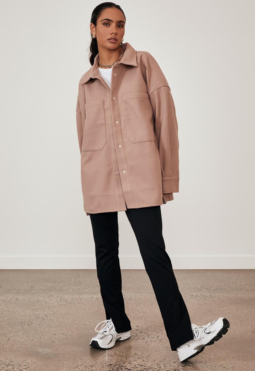 Factorie - Boxy shacket - dirty blush