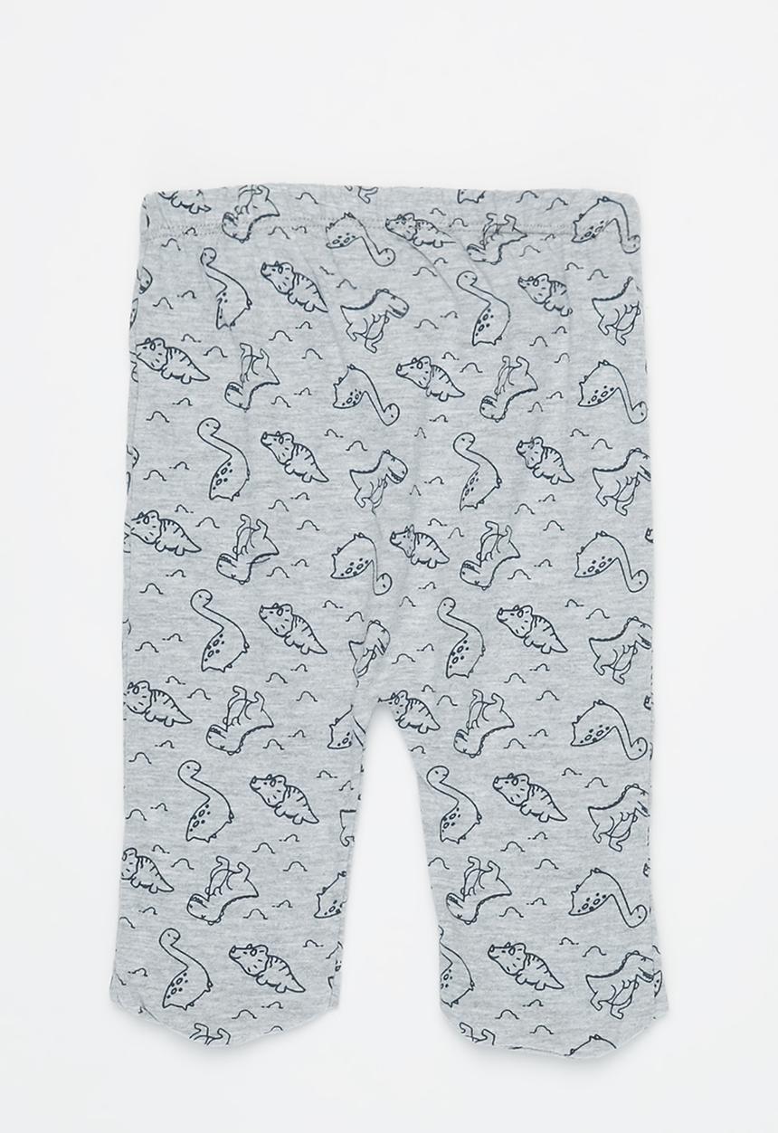 Pop Candy - 2 Pack footed pants - grey & navy