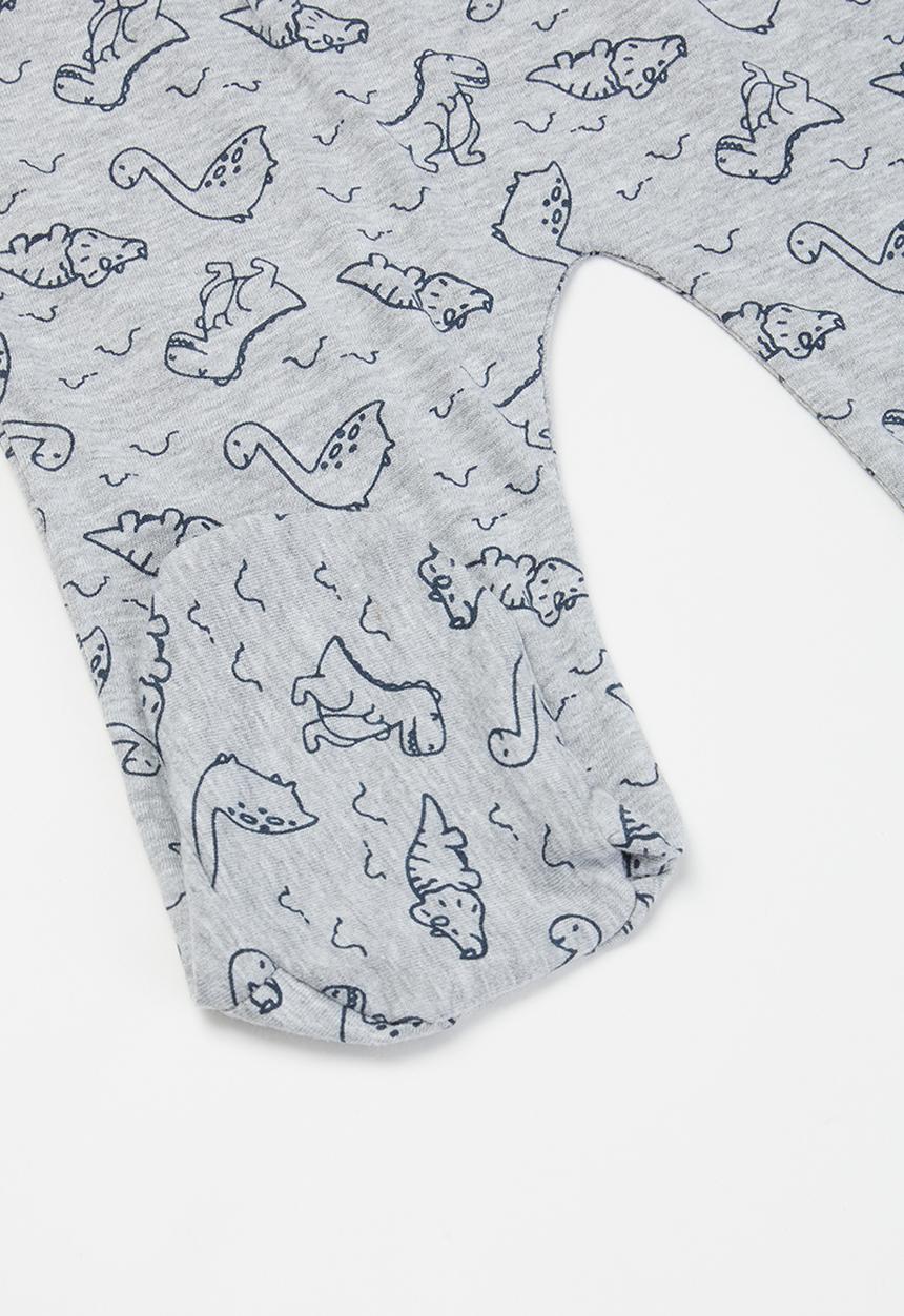 Pop Candy - 2 Pack footed pants - grey & navy