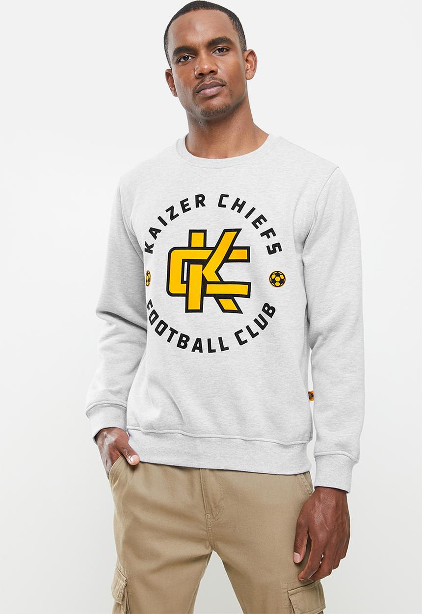 Kaizer Chiefs - Urban Edition - Monogram crew neck sweater with flock print detail - grey