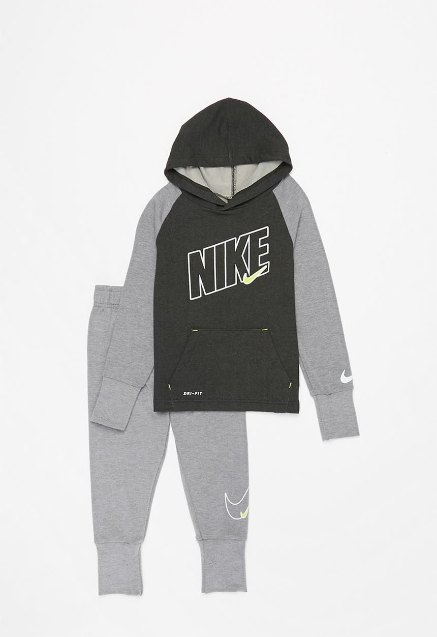 Nike - Nkn tenacity fz jogger set - grey & black 