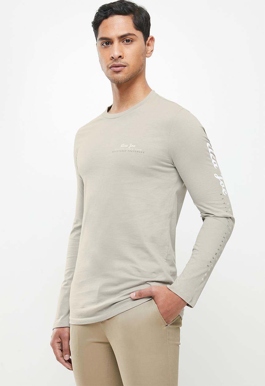 Aca Joe - Aca joe long sleeve T-shirt - stone