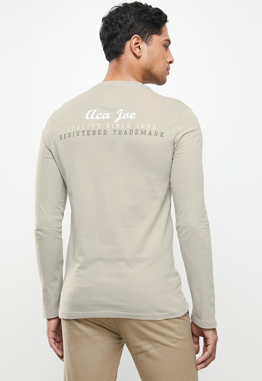 Aca Joe - Aca joe long sleeve T-shirt - stone