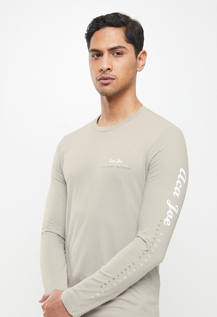 Aca Joe - Aca joe long sleeve T-shirt - stone