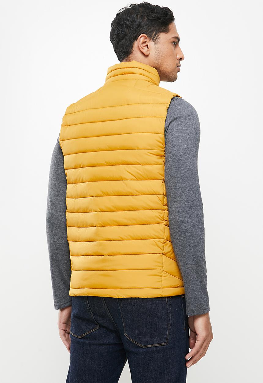 Aca Joe - Aca joe zip thru sleeveless jacket - mustard