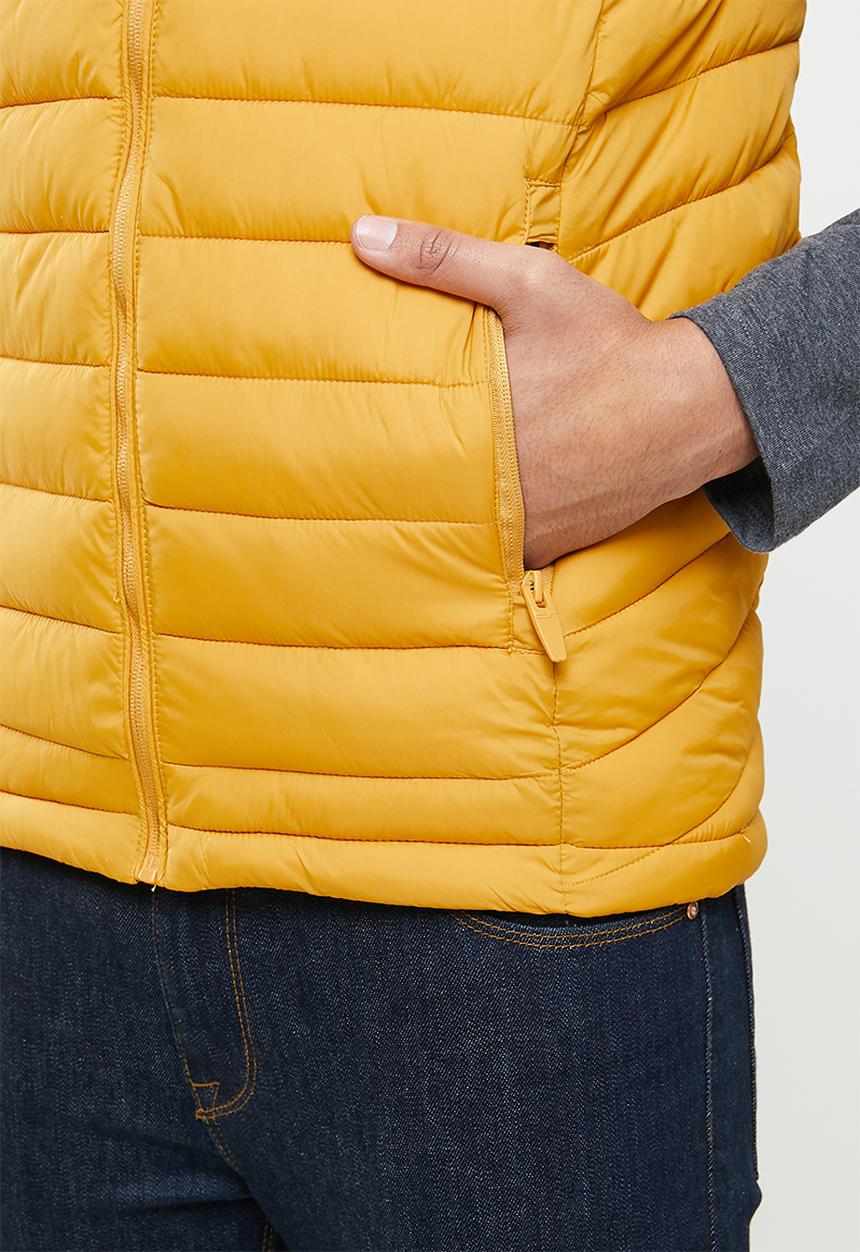 Aca Joe - Aca joe zip thru sleeveless jacket - mustard