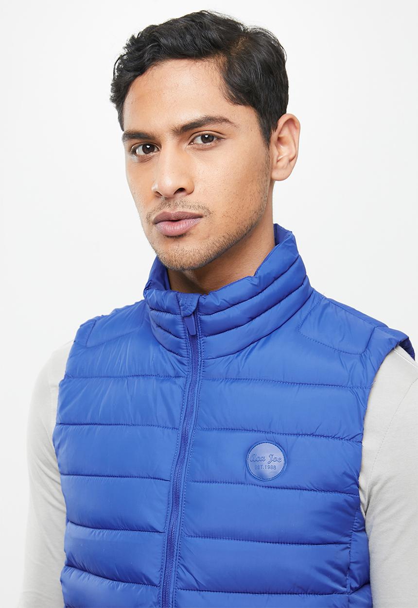 Aca Joe - Aca joe zip thru sleeveless jacket - blue