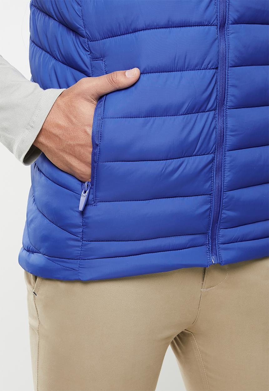 Aca Joe - Aca joe zip thru sleeveless jacket - blue