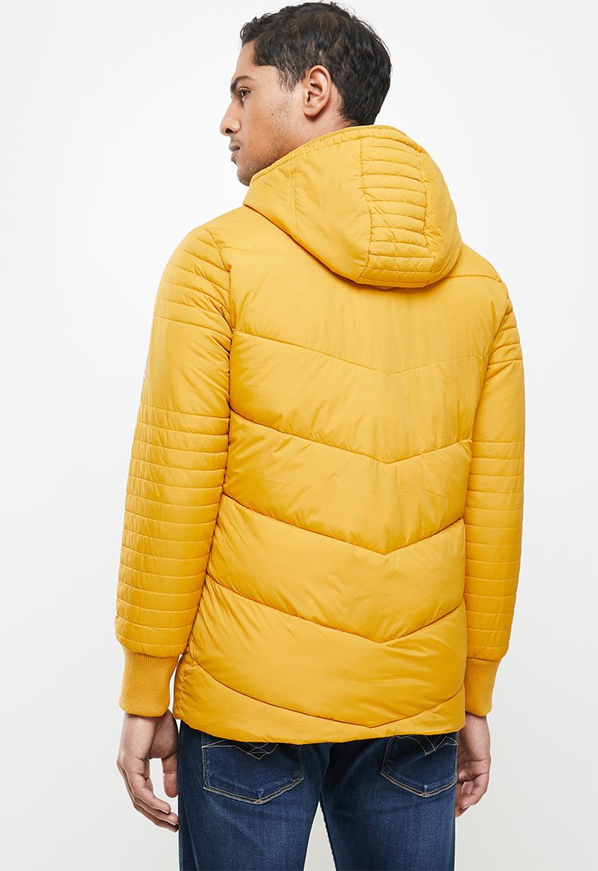 Aca Joe - Aca joe zip thru puffer jacket - mustard