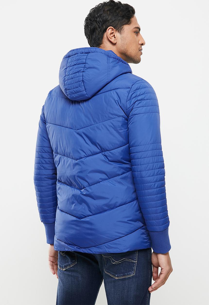 Aca Joe - Aca joe zip thru puffer jacket - blue