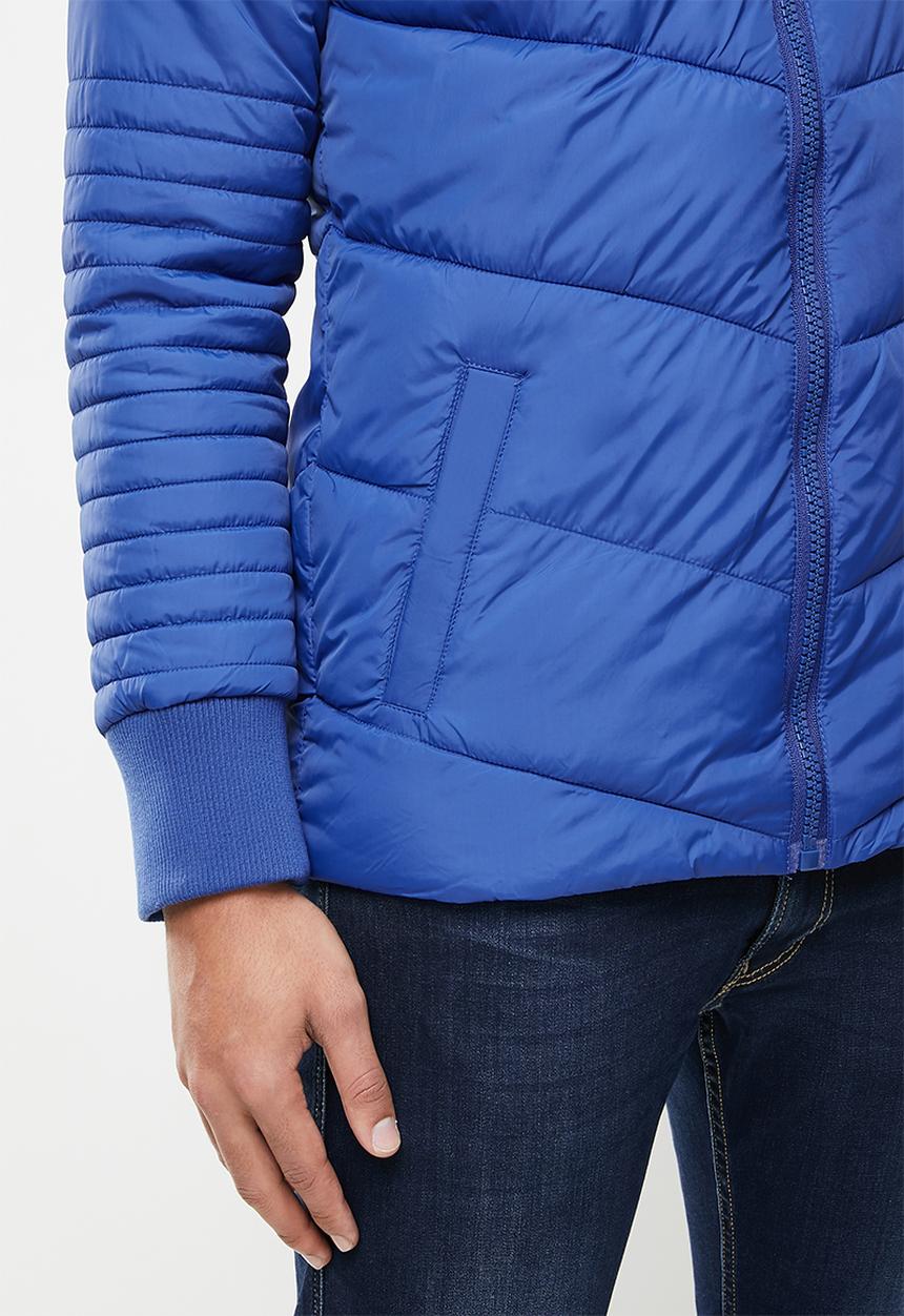 Aca Joe - Aca joe zip thru puffer jacket - blue