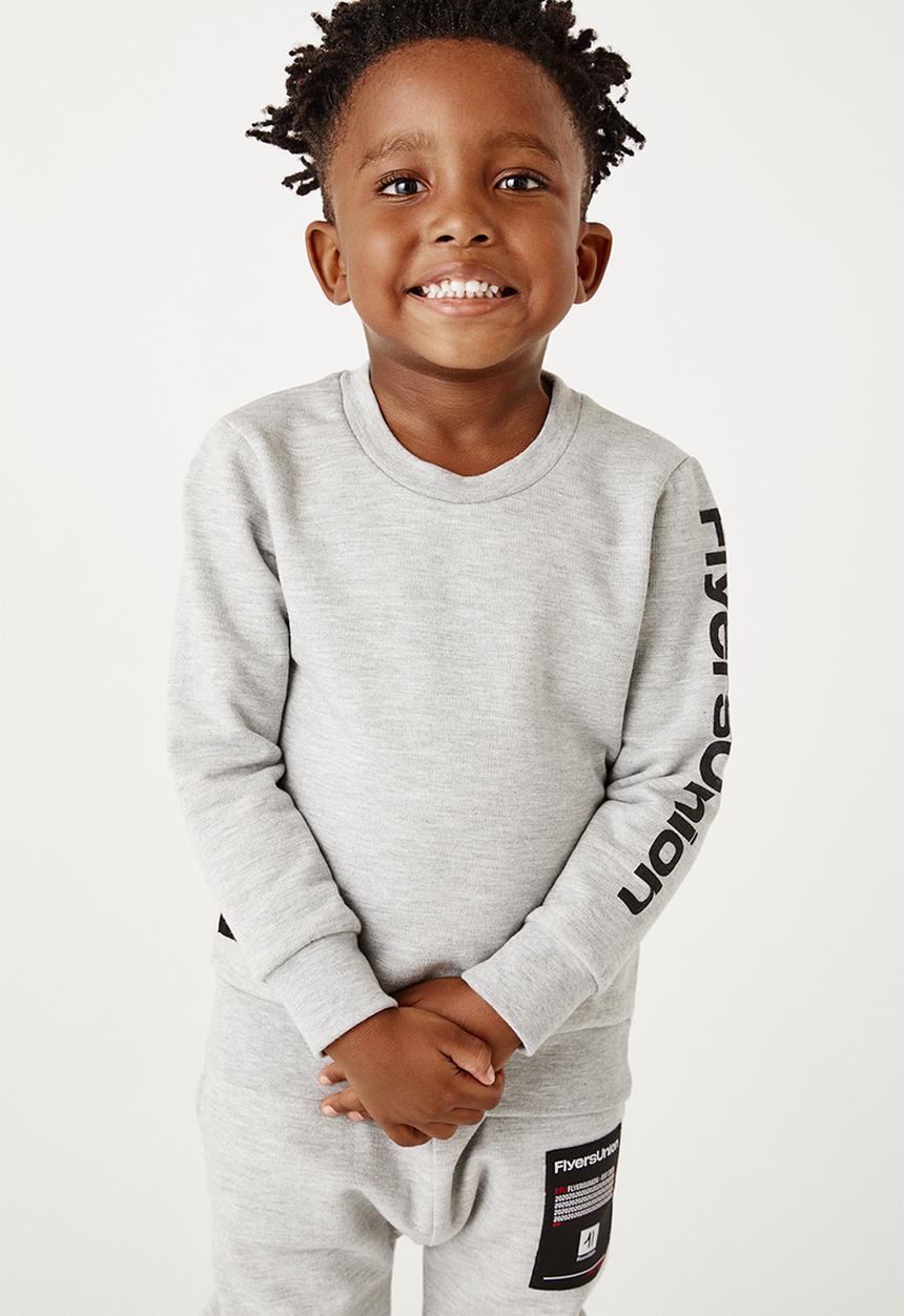 Flyersunion - Brushed fleece crew neck - grey