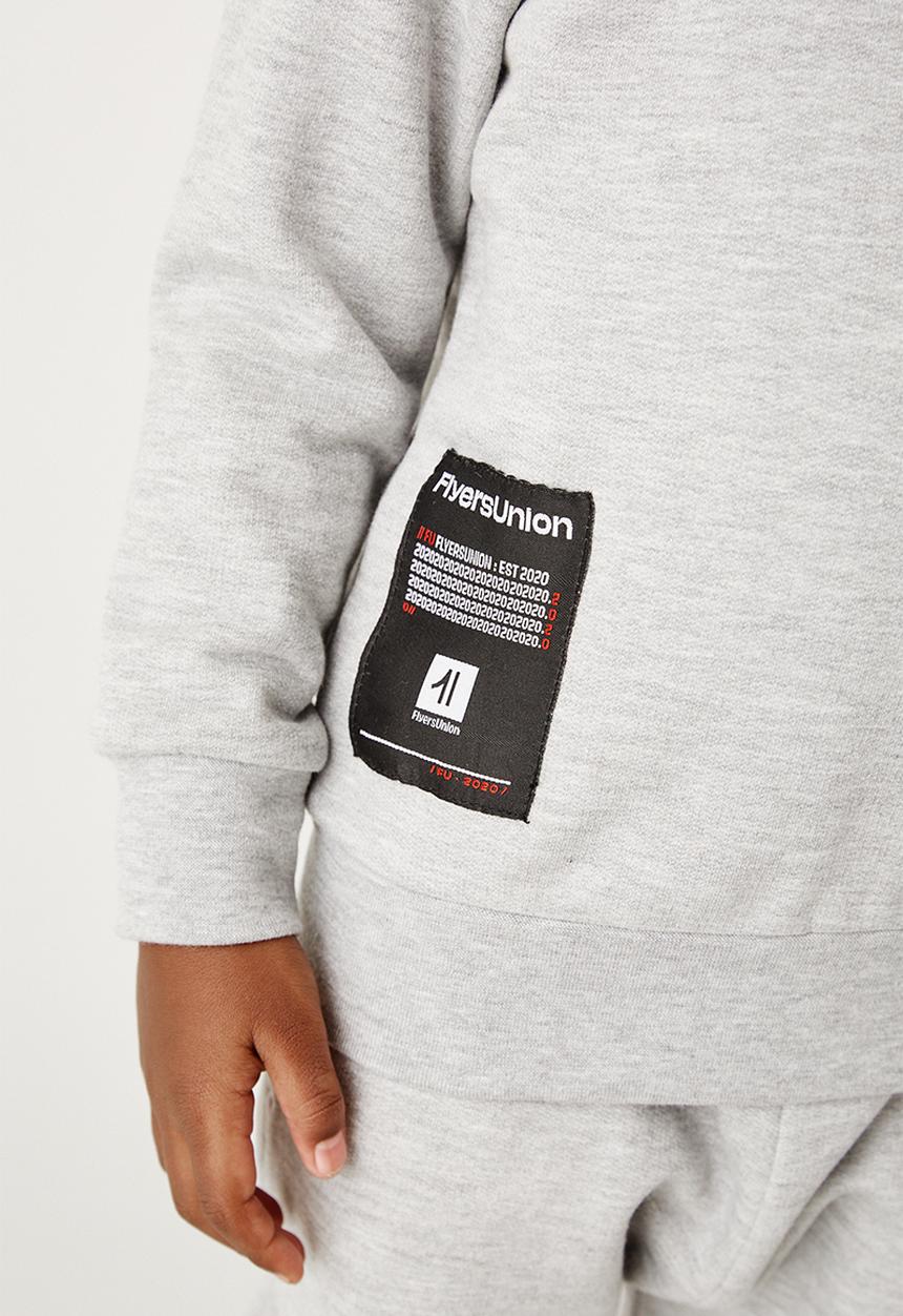 Flyersunion - Brushed fleece crew neck - grey