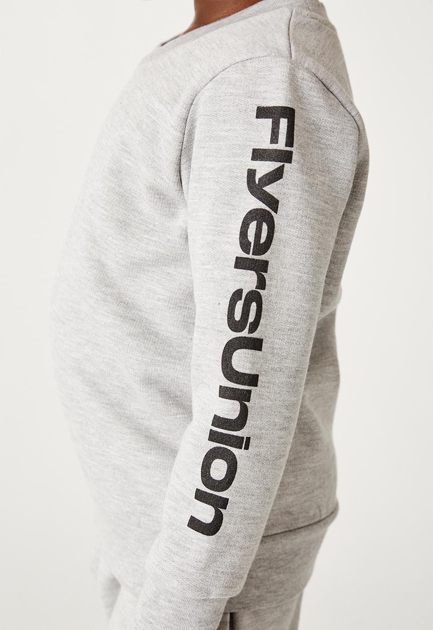 Flyersunion - Brushed fleece crew neck - grey