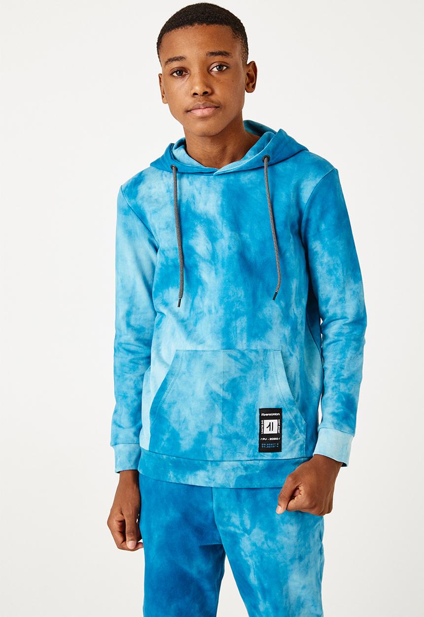Flyersunion - Ub fleece spectra-dye hoodie - teal