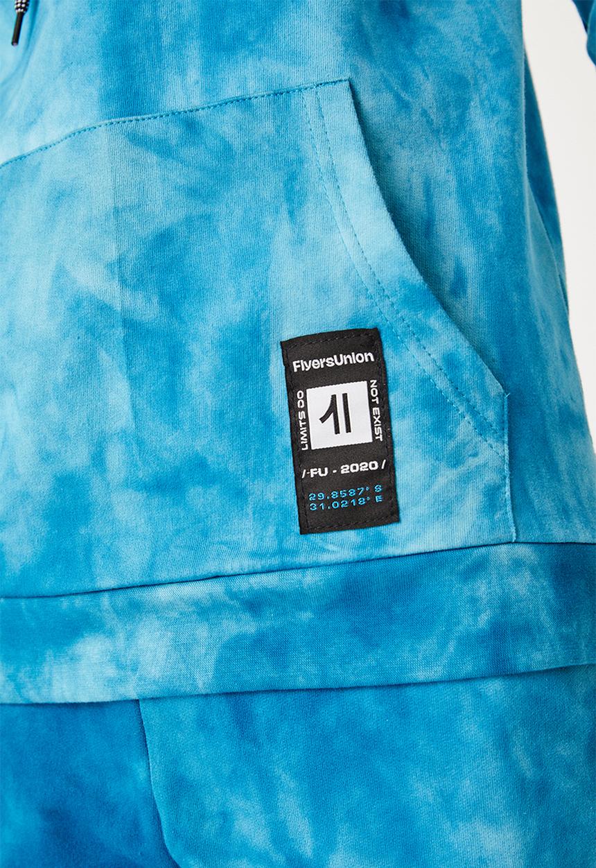 Flyersunion - Ub fleece spectra-dye hoodie - teal