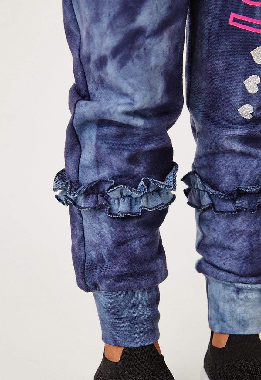 Flyersunion - Ub fleece spectra-dye frill jogger - navy