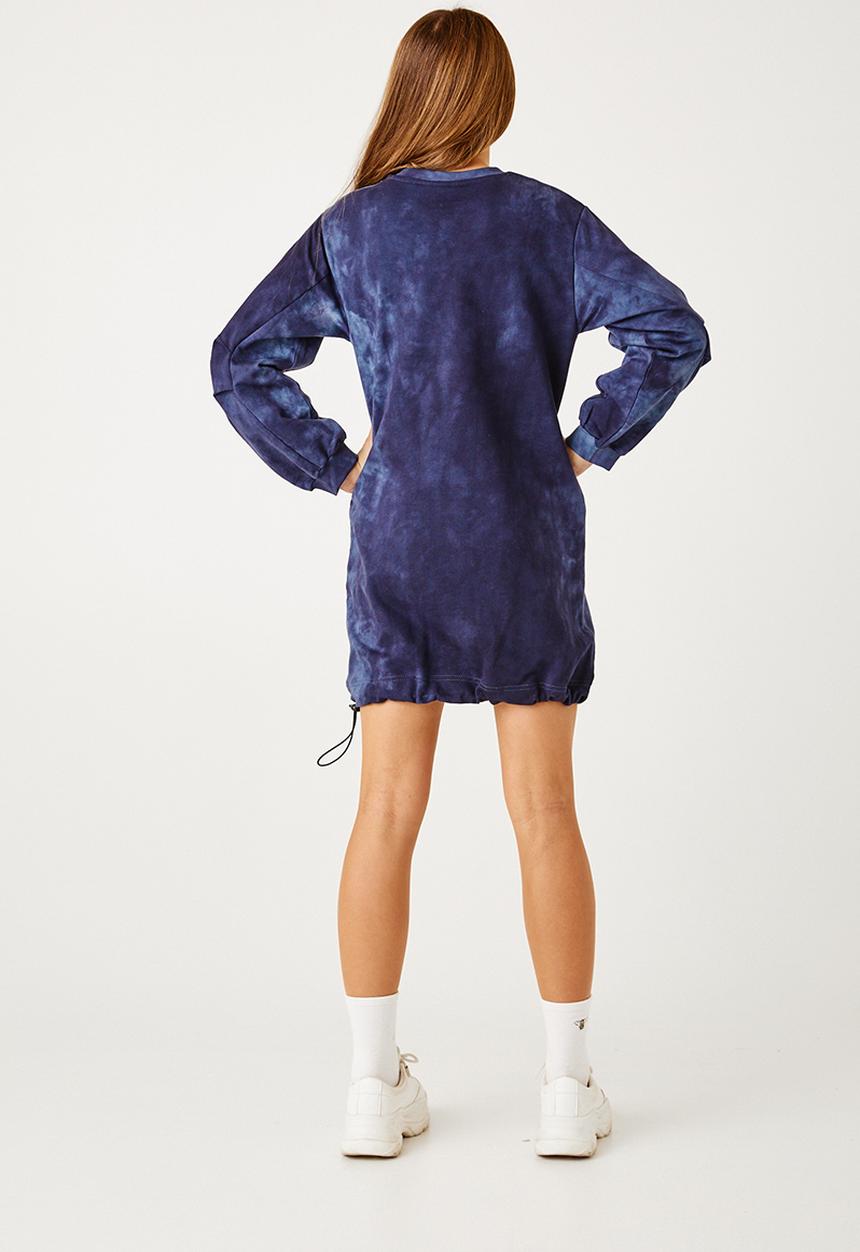 Flyersunion - Ub fleece spectra-dye drawstring dress - navy