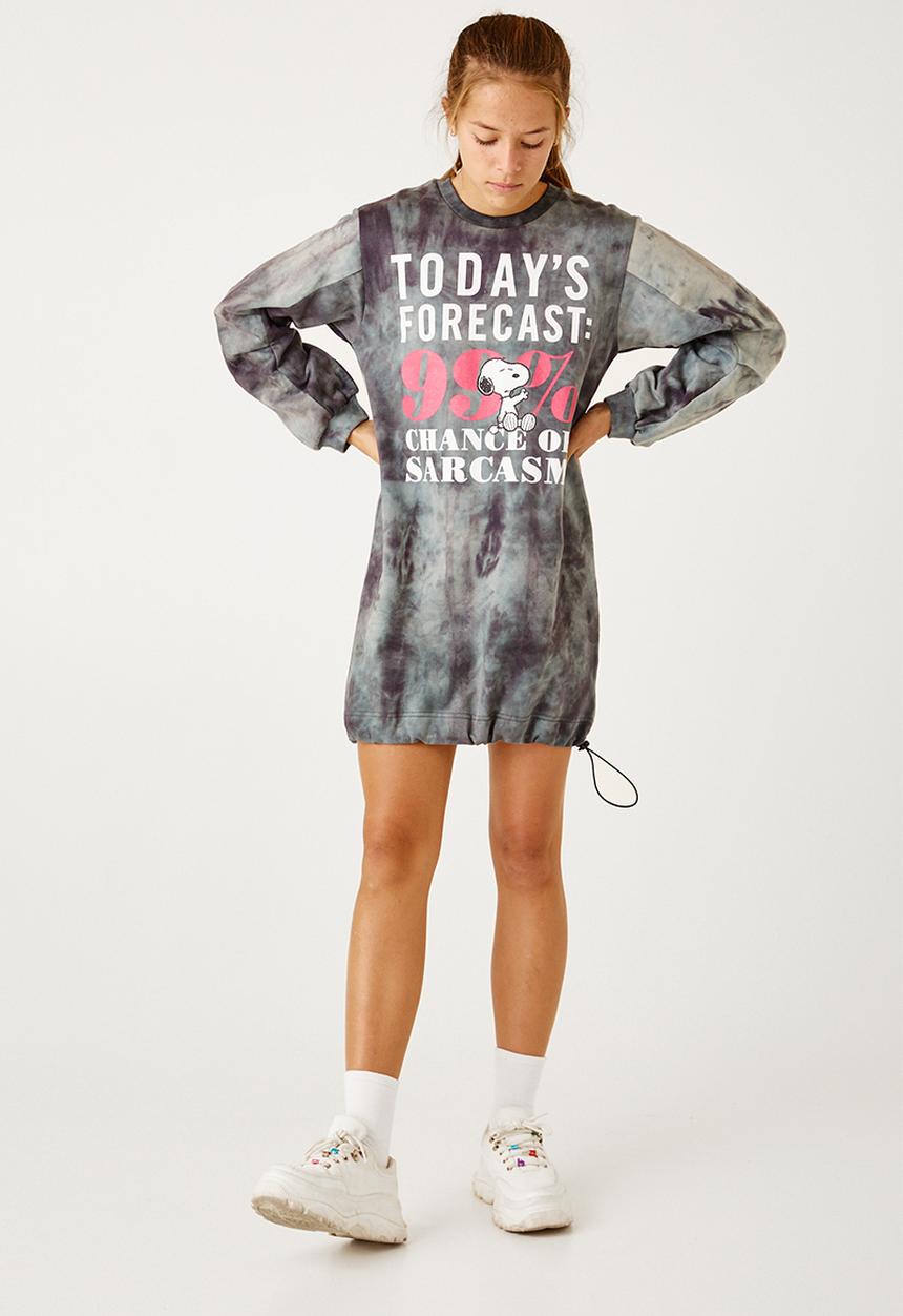 Flyersunion - Ub fleece spectra-dye drawstring dress - charcoal
