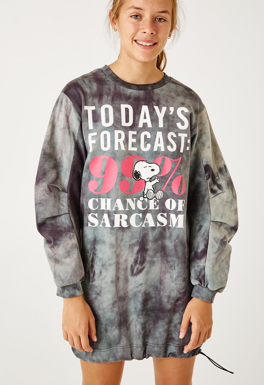 Flyersunion - Ub fleece spectra-dye drawstring dress - charcoal