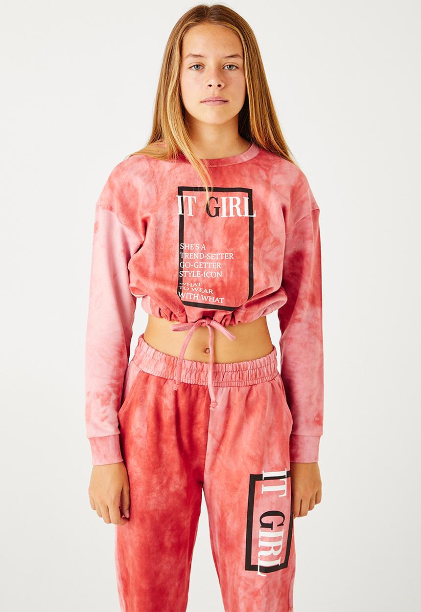 Flyersunion - Ub fleece spectra-dye drawstring crew - blush