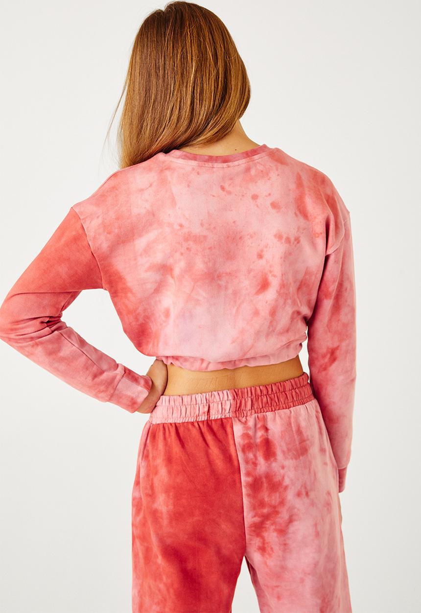 Flyersunion - Ub fleece spectra-dye drawstring crew - blush