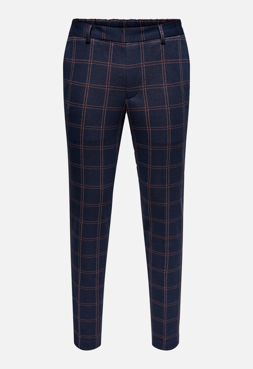 Only & Sons - Onselias check pants - dress blues