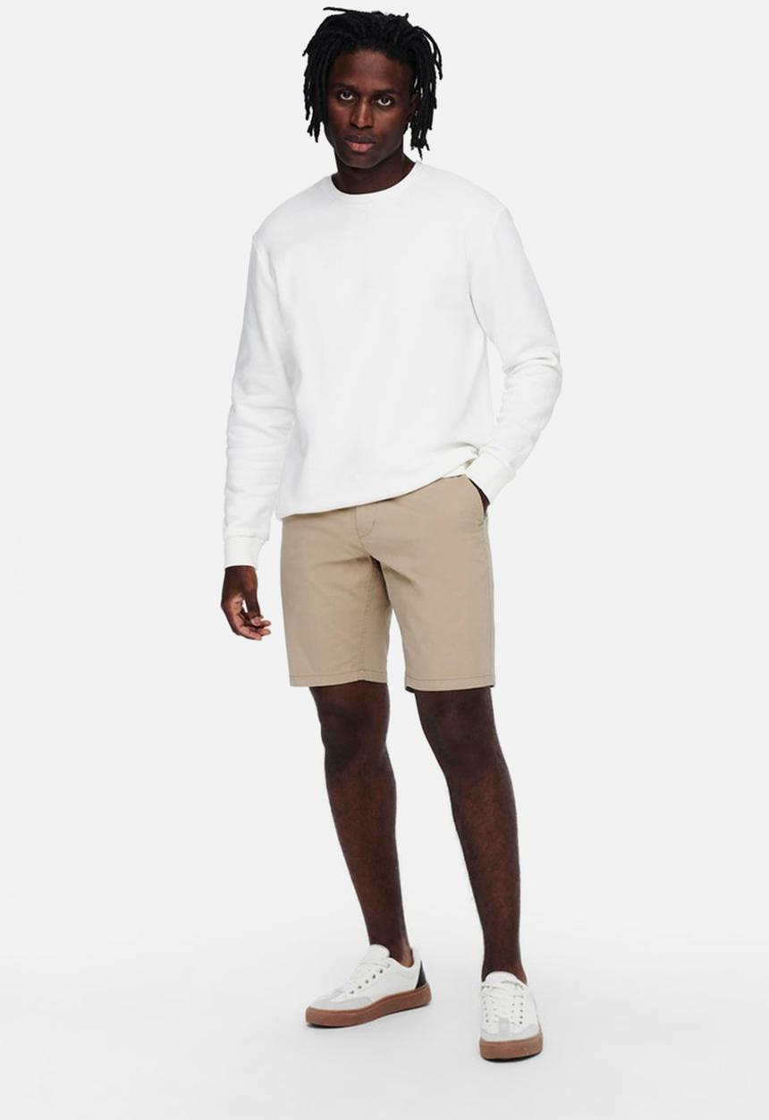Only & Sons - Onsceres life crew neck - white