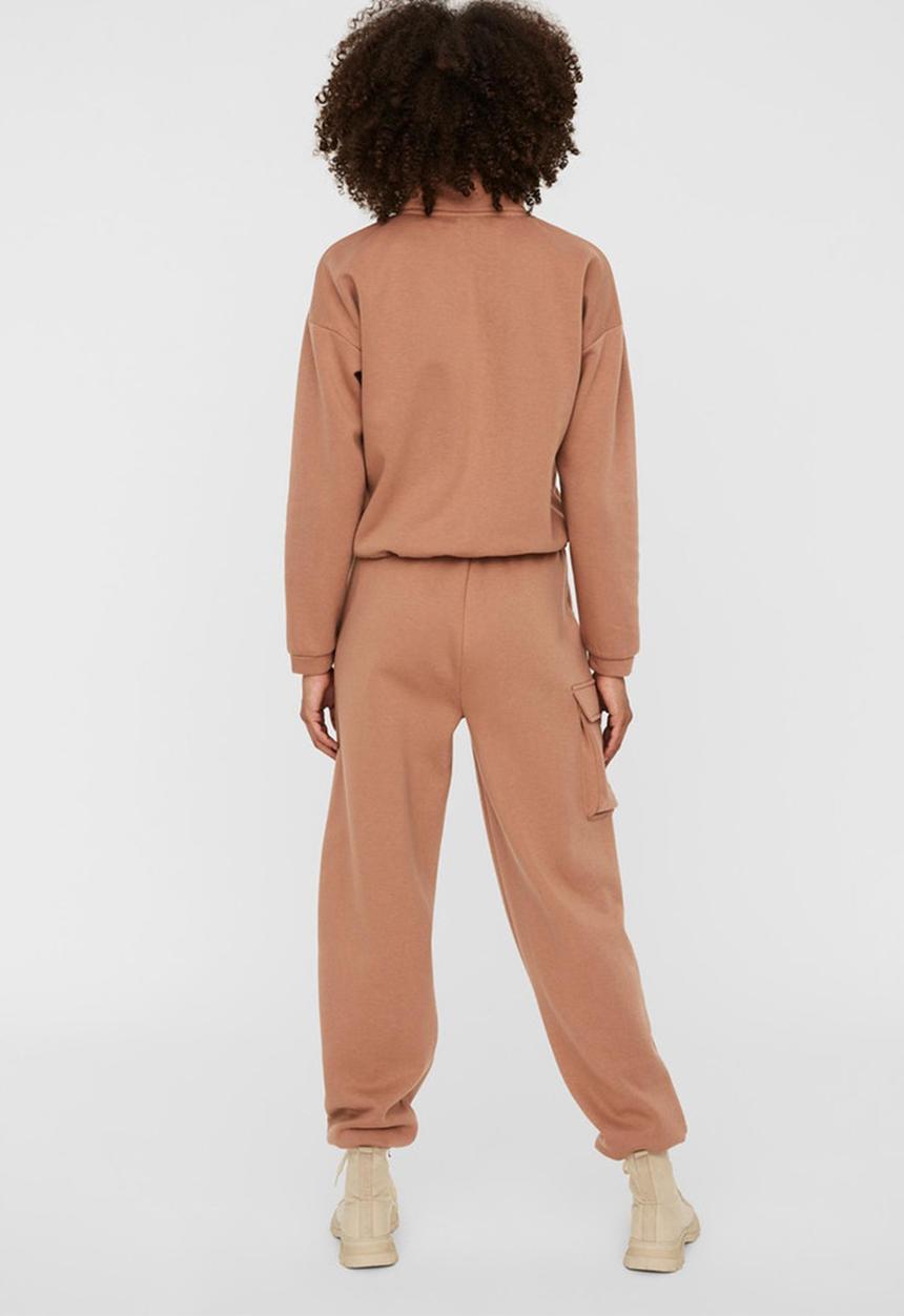 Vero Moda - Natalie cargo sweat pant - brown