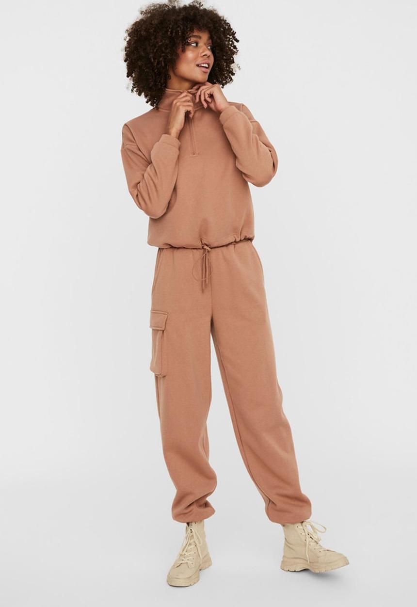 Vero Moda - Natalie cargo sweat pant - brown