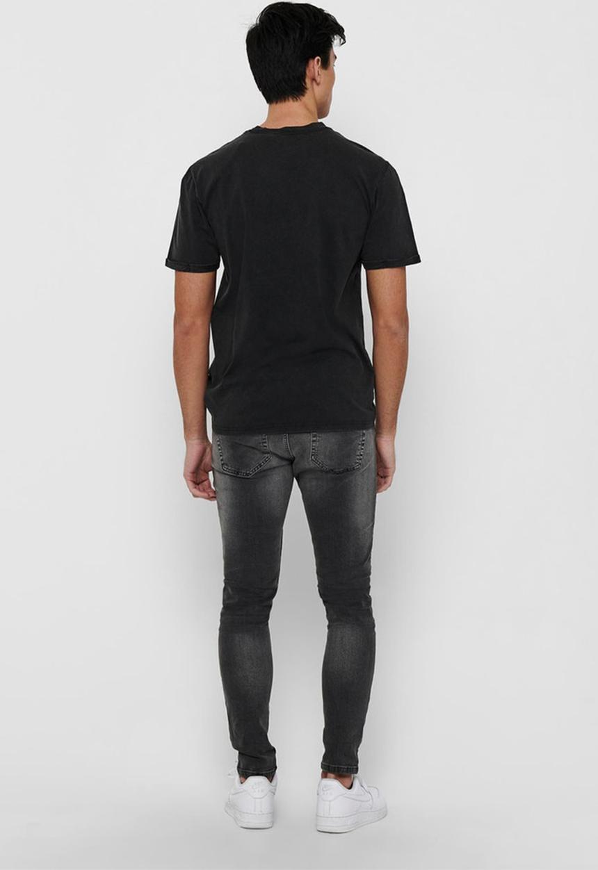 Only & Sons - Onsacdc life red short sleeve tee - black