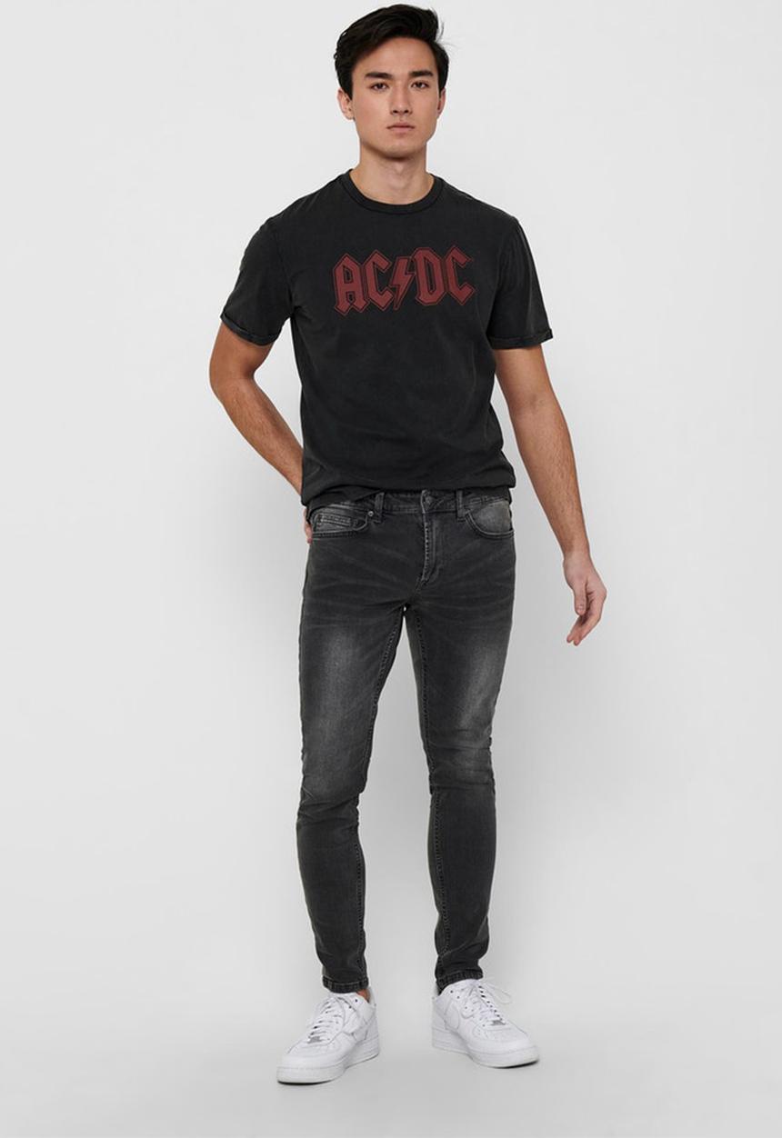 Only & Sons - Onsacdc life red short sleeve tee - black