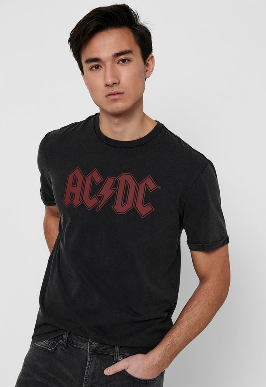 Only & Sons - Onsacdc life red short sleeve tee - black