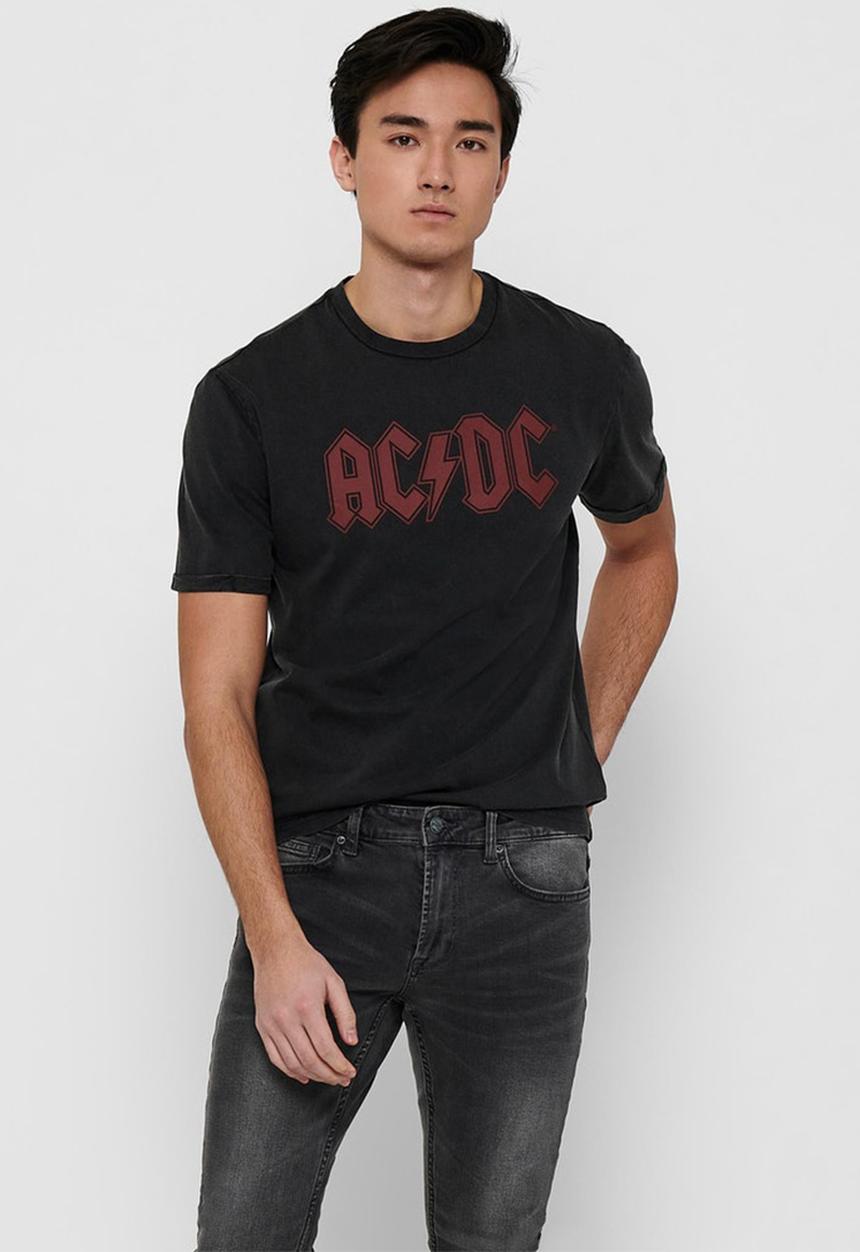 Only & Sons - Onsacdc life red short sleeve tee - black