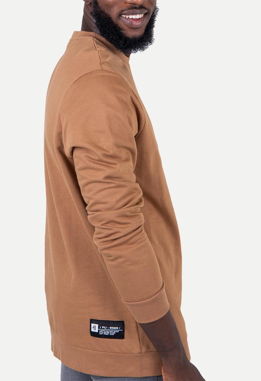 Flyersunion - Brushed fleece crew - tan