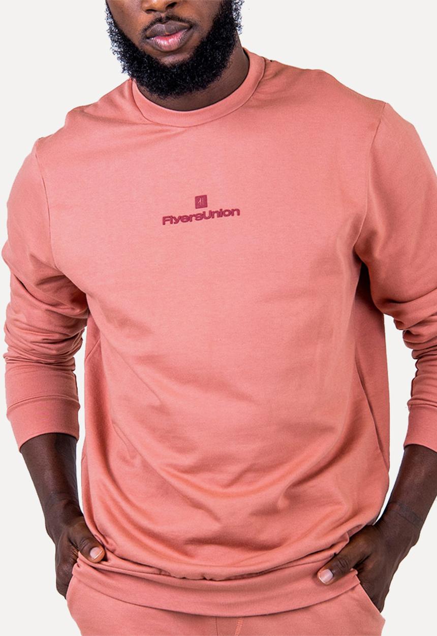 Flyersunion - Brushed fleece crew - ashrose